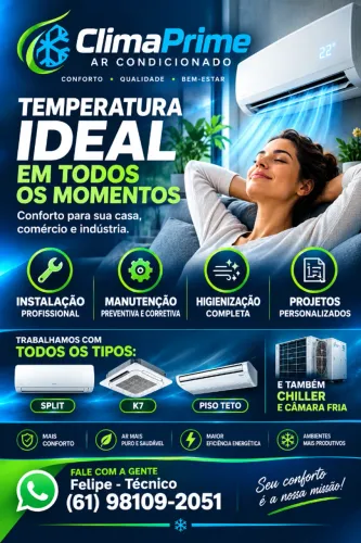 Serviços de instalação e manutenção de AR CONDICIONADO