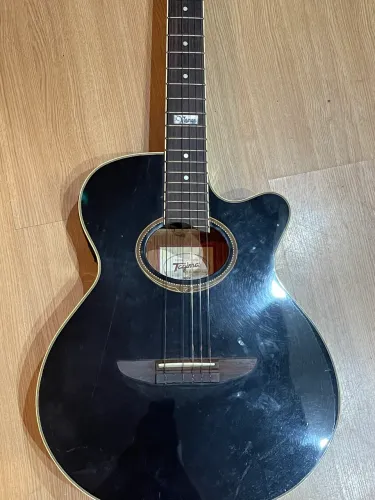Violão preto las vegas tagima  com capa