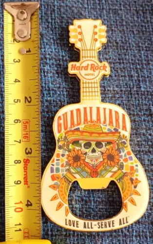 Abridor De Garrafa Guitarra Hard Rock Hotel Guadalajara Original