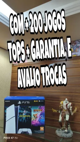 PS5 + 200 jogos tops 