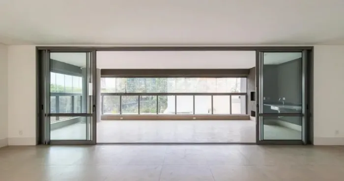 Porta Balcão Alumínio 6 Folhas Grandes (~7,26m x 2,60m) - Ferragens Roto (Nova)