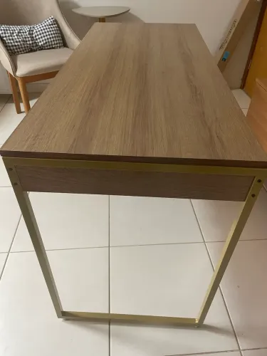 Escrivaninha Up Home Decor Industrial mdp, ferro de 12000cm x 75cm x 53cm freijó Fosco