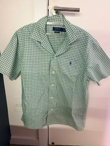 Camisa Polo Ralph Lauren Classic Fit Gingham Oxford Camp Shirt xadrez