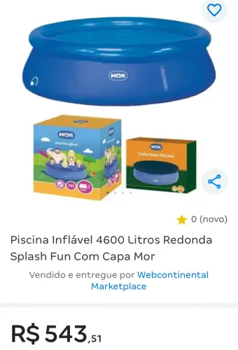 Piscina mor 4600 litros 