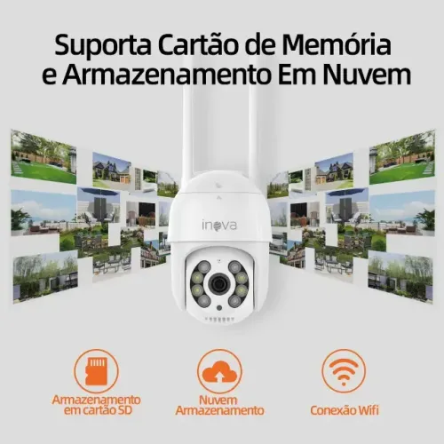Câmera de Vigilância FHD, visão noturna PTZ 355º branca FRETE GRÁTIS (LEIA À DESCRIÇÃO)