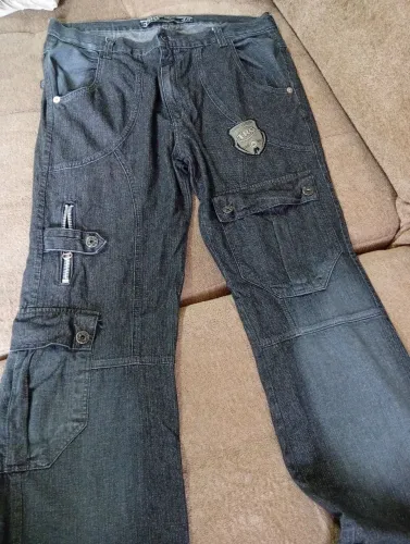Calça tipo cargo plus size masculina 54