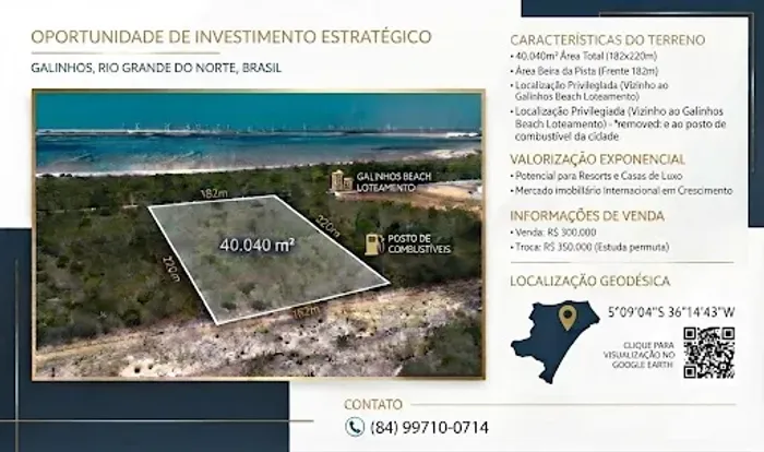OPORTUNIDADE DE INVESTIMENTO - GALINHOS/RN