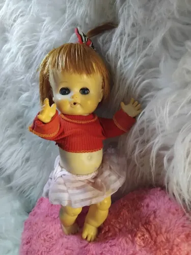 Boneca antiga 30 cm emborrachada ESTRELA 
