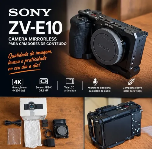 CÂMERA SONY ZV e 10 - 4k
