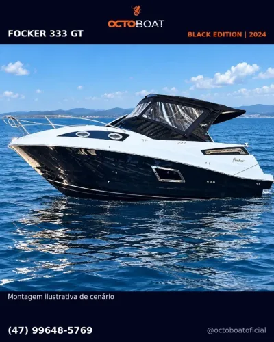 Lancha Focker 333 GT Black Edition 2024 - Mercruiser 250hp DTS - 215h