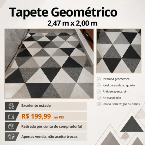 Tapete Geométrico 2,47m x 2,00 m