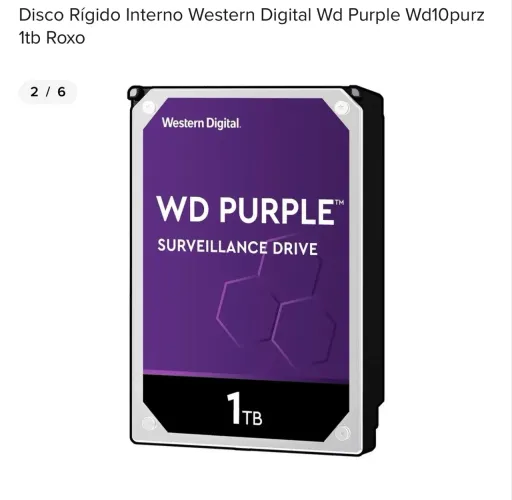 HD Western Digital Purple 1TB disponível!