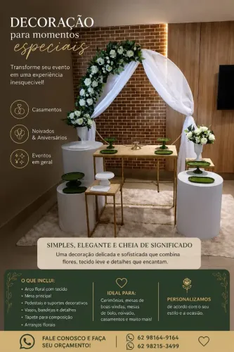 Decoração Elegante para Casamento, Noivado e Aniversário | Goiânia