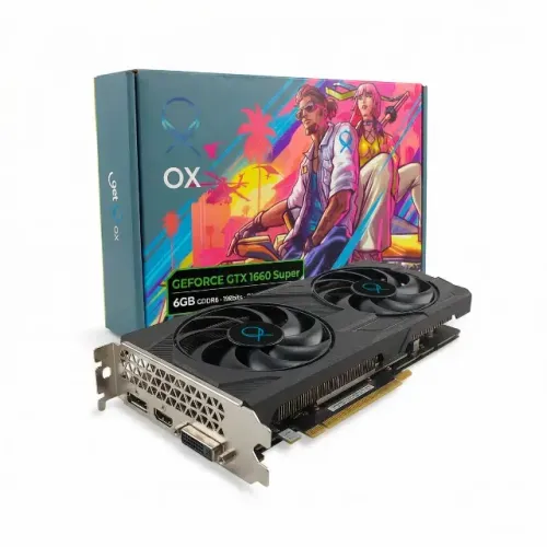 Placa de Vídeo Nvidia GeForce GTX 1660 Super 6GB DDR6 Ox Dual Fan 192 Bits - WZetta