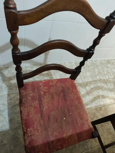 Mesa de Jantar Rústica 2 Metros Madeira Maciça + 8 Cadeiras Estofadas
