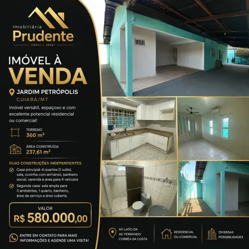 Apartamento para Venda em Cuiabá, Jardim Petrópolis, 4 dormitórios, 1 suíte, 1 banheiro, 4