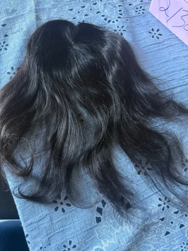 Topo de cabelo humano 40 cm, com tic tac