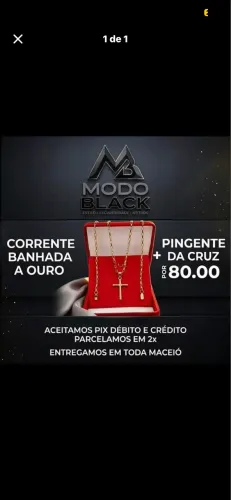 Corrente banhada a ouro