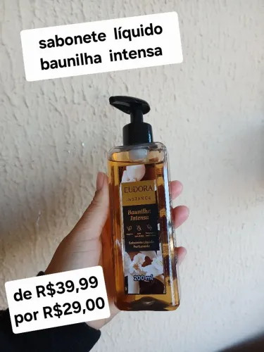 Sabonete  líquido  baunilha  intensa  eudora 