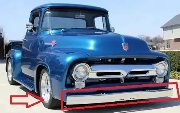 Para-choque Dianteiro Ford F-100 1953 à 1961 Chapa 4mm Para Pintura