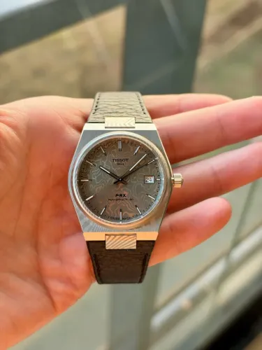 Relógio Tissot PRX Damascus Steel 38mm (Aço Damasco)