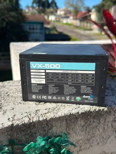 Fonte Aerocool VX-500 500W - Funcionando Perfeitamente
