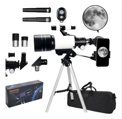 Telescopio Vlx Amateur F30070m 70mm Cinza Com Tripe, Acopanha uma Lente Plossl 6.5mm