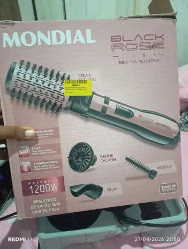 Escova rotativa 5 em 1 Black rose modial