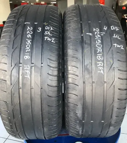 Kit 02 Pneus 225/50r18 Bridgestone Turanza T001 95W Run Flat (usados) *3/4