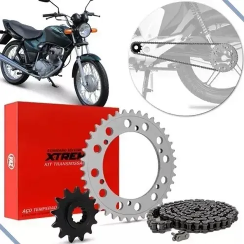 Kit Transmissão Relação Titan/Fan 125 00/08 Vaz (Entrega Grátis)
