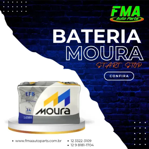 Bateria Moura EFB - Tecnologia Start Stop 24 Meses de Garantia