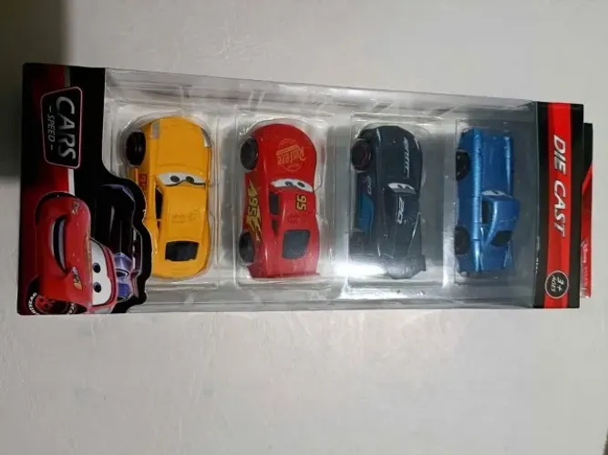 R$39,99 Kit 4x carrinho carrinhos mcqueen de ferro metal brinquedo miniatura novo 0 km