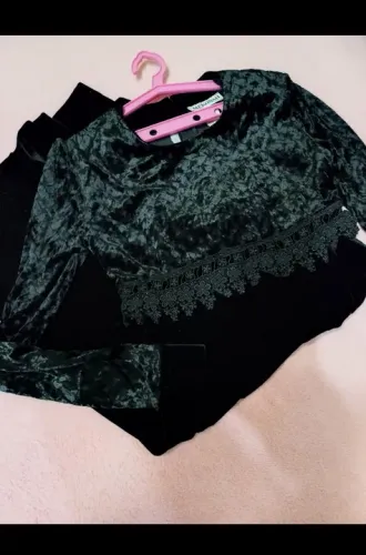 Lindo vestido manga londa Preto