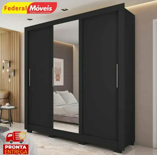 Guarda Roupa com 3 Portas de Correr Novo Fazemos Entrega 