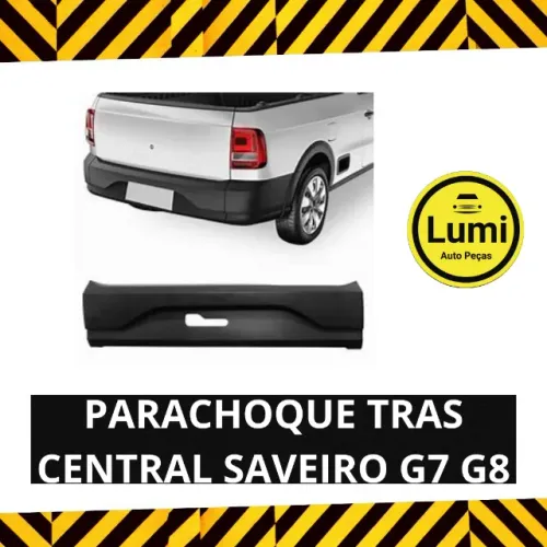 Parachoque Tras Central Saveiro Robust G7 - NOVO 