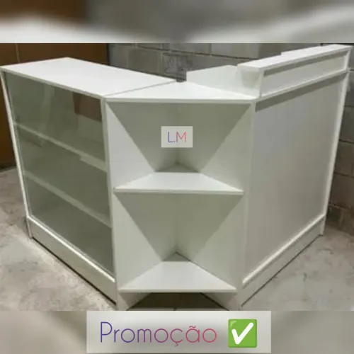 Balcão L caixa com vitrine PROMOÇÃO SÓ ESTÁ SEMANA
