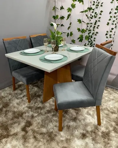 Conjunto de mesa com 4C 100% MDF