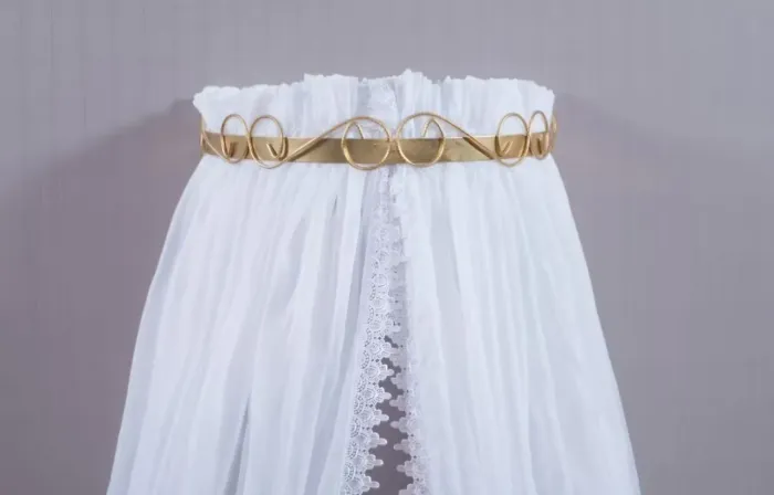 Mosquiteiro para Dossel Voal Delicado Luxo com Renda
