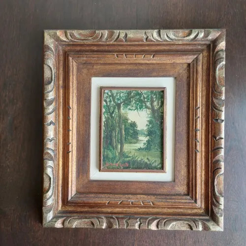 Quadro óleo sobre tela paisagismo Vicente Leite