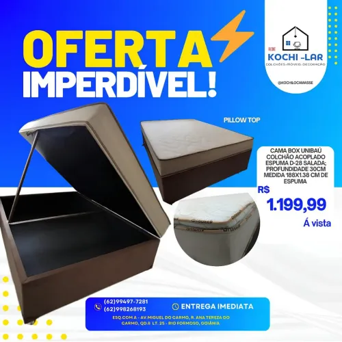 Cama Box Unibaú com Colchão D-28 Salada