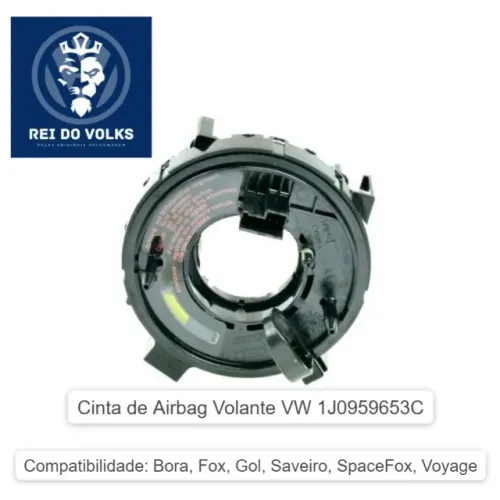 Cinta de Airbag Volante VW 1J0959653C, Bora, Fox, Gol,  Saveiro, Fox, Golf, 