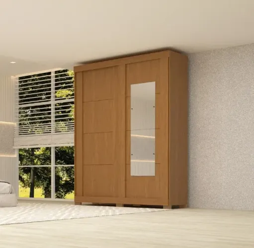 Guarda Roupa em MDF 1.60cm Helena com Espelho (Novo)