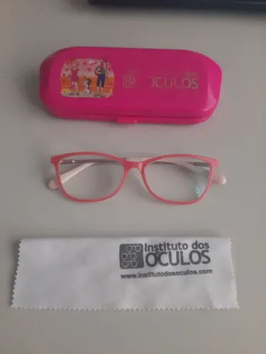 Armação de óculos Rosa com Prata