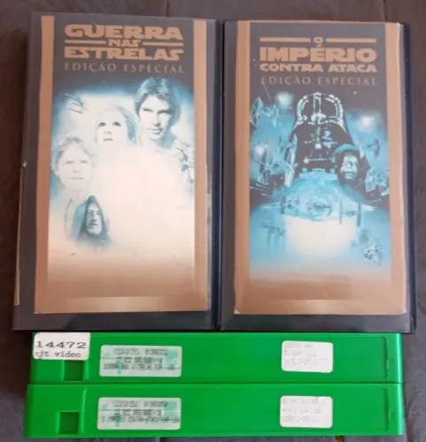 2 VHS Star Wars Especiais Guerra Nas Estrelas E Império Contra Ataca Legendados