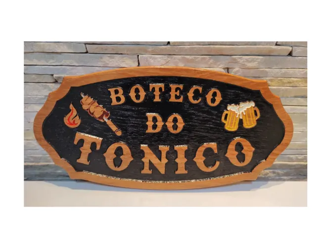 Placa Decorativa Boteco do Tônico - Área Externa