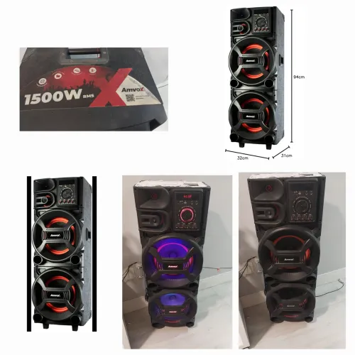 Caixa de Som Amvox 1500W RMS Bluetooth