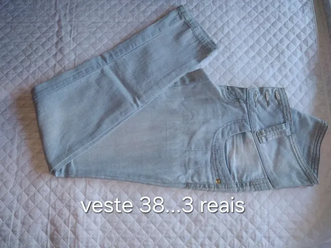 Calça Jeans Azul Clara - Veste 38