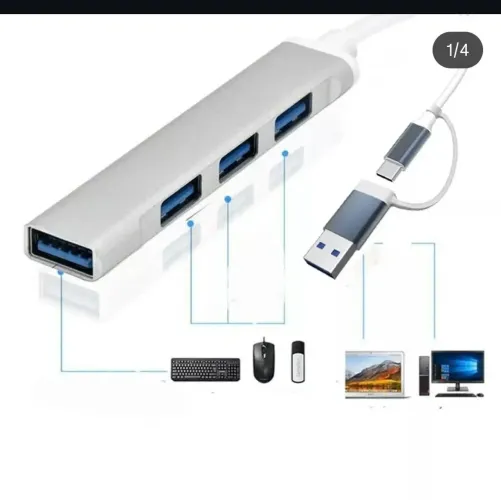 Hub adaptador e extensor para USB, tipo c , P2 entre outros