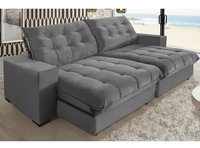 Sofá Retrátil Piacatuba 4 Lugares (2,30m) 