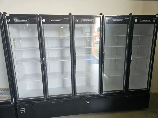 expositor de bebidas e lacticínios 5 portas a pronta entrega 